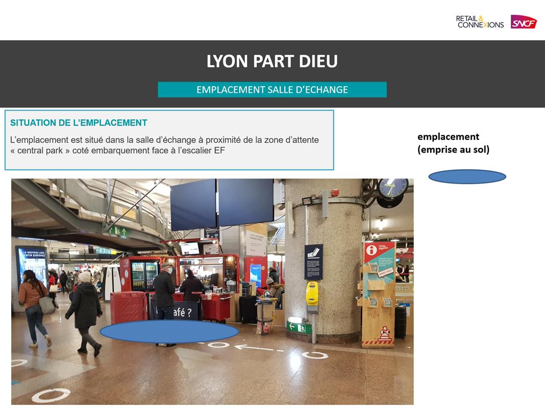 Gare de Lyon Part Dieu - Emprise et réserve, Vente à emporter de type coffee shop
